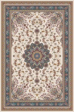 SHAHREZA - 8353 - CREAM-BLUE