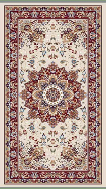 SHAHREZA - 8353 - CREAM-RED