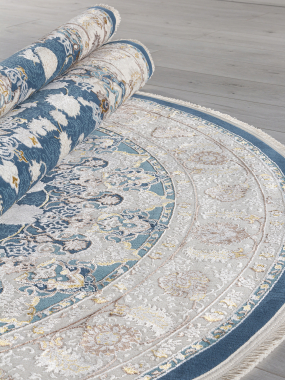 ZARINA - A050B - D.BLUE SHIRINK / CREAM