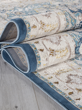 ZARINA - A050B - D.BLUE SHIRINK / CREAM